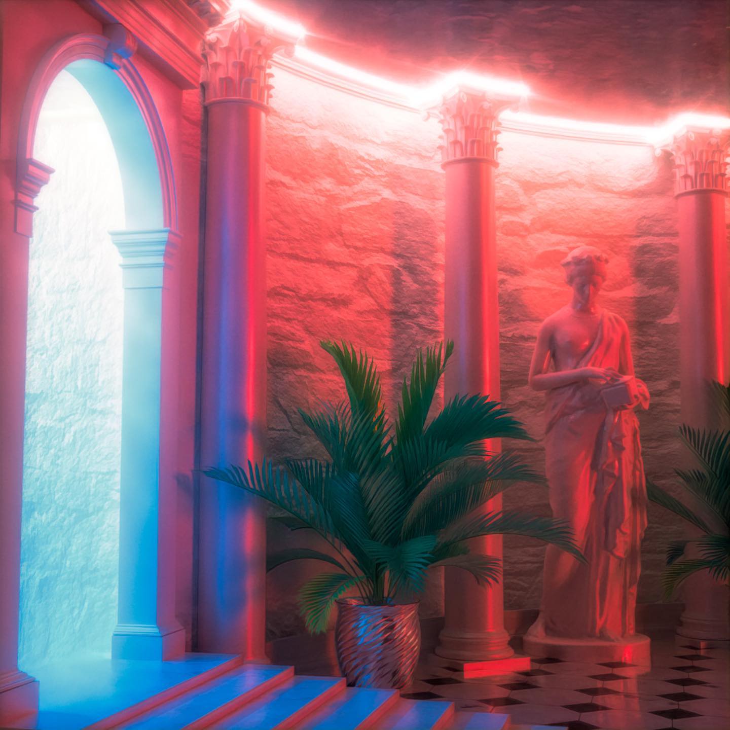 Neon Greek Interior